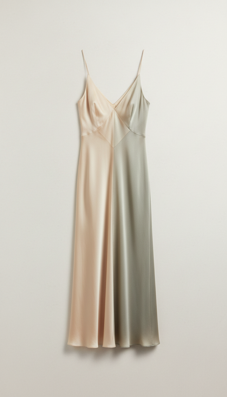 Fluid silk midi dress